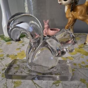 Elegant Glass Squirrel Figurine